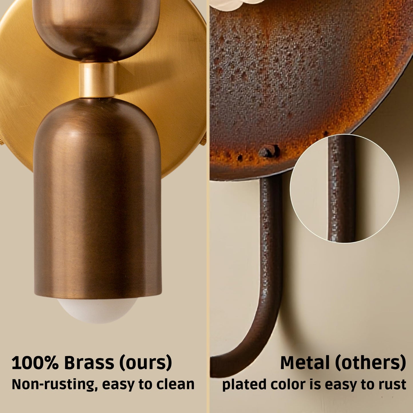 Antique & Polish Up & Down Brass Wall Sconce – Mid-Century Modern Light Fixture