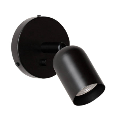 Black Capsule Brass Wall Sconce – Mid Century Modern Vintage Wall Light Fixture