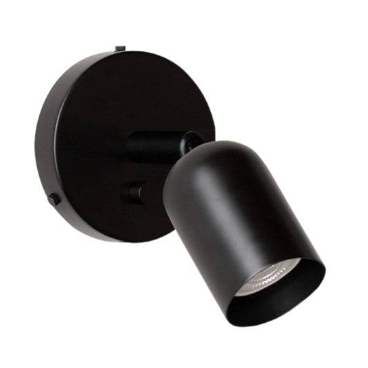 Black Capsule Brass Wall Sconce – Mid Century Modern Vintage Wall Light Fixture