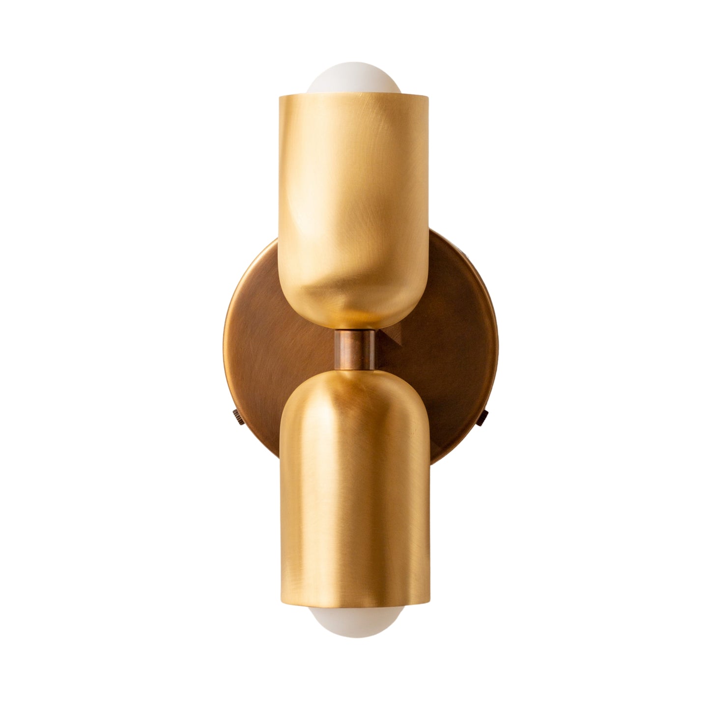 Polish & Antique Up & Down Brass Wall Sconce – Mid-Century Modern Light Fixture