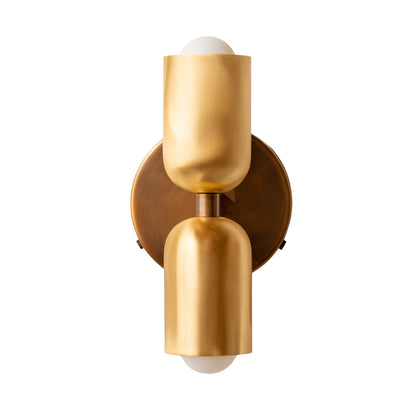 Polish & Antique Up & Down Brass Wall Sconce – Mid-Century Modern Light Fixture