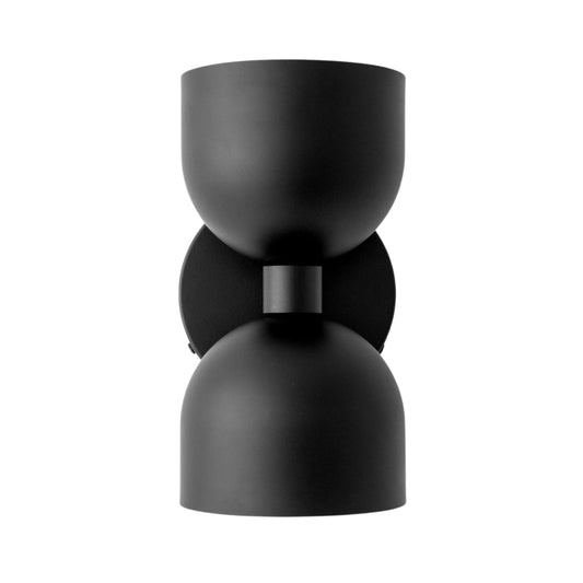 Mid Century Modern Black Brass Wall Sconce – Handmade Double Shade Light