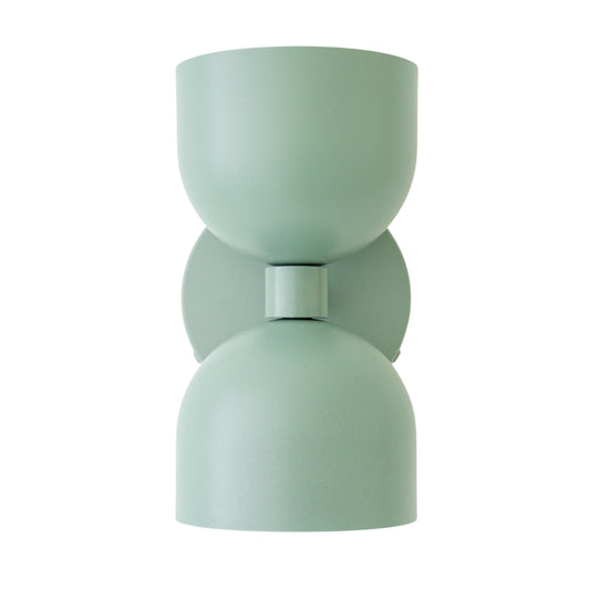 Mid Century Modern Sea Green Brass Wall Sconce – Handmade Double Shade Light
