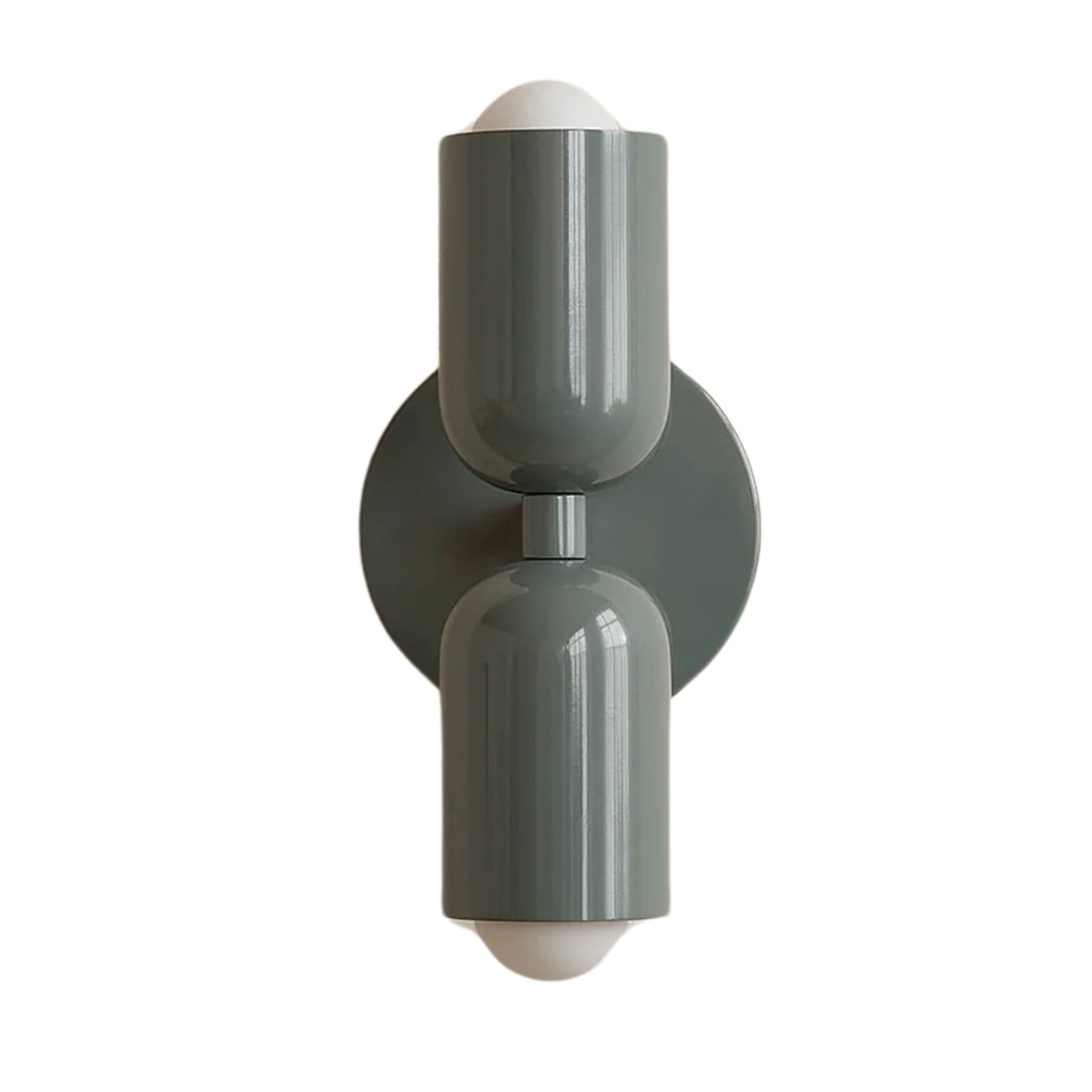 Gray Up & Down Brass Wall Sconce – Mid-Century Modern Light Fixture
