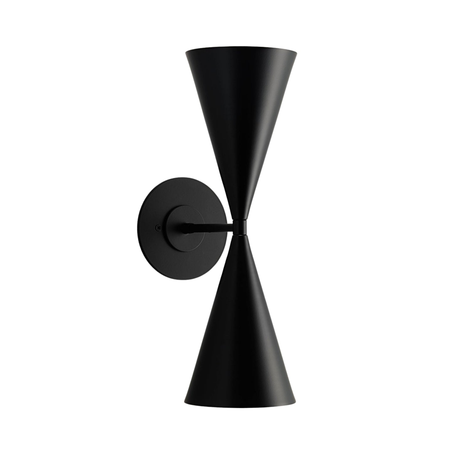 Double Cone Mid-Century Modern Wall Light – Handmade Brass Sconce