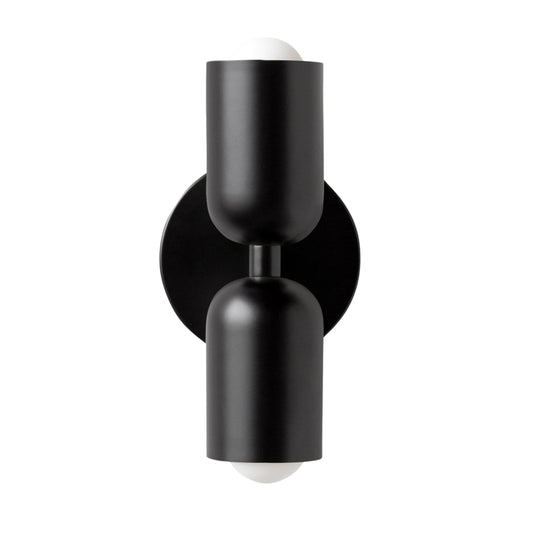 Black Up & Down Brass Wall Sconce – Mid-Century Modern Light Fixture