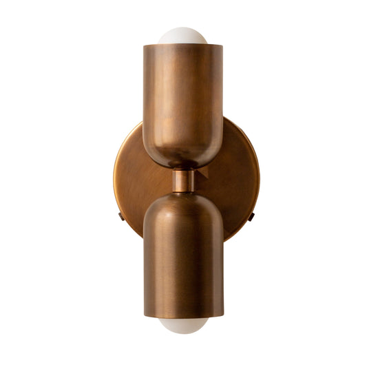 Antique Up & Down Brass Wall Sconce – Mid-Century Modern Light Fixture
