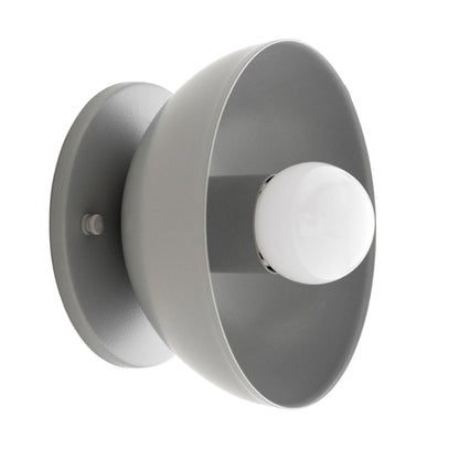 Gray Brass Dome Wall Sconce – Modern Mid Century Wall Light Fixture
