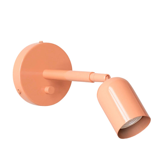 Peach Capsule Brass Wall Sconce – Mid Century Modern Vintage Wall Light Fixture