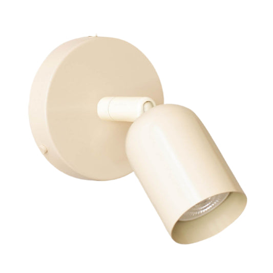 Cream Capsule Brass Wall Sconce – Mid Century Modern Vintage Wall Light Fixture