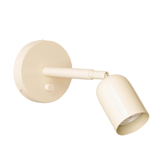 Cream Capsule Brass Wall Sconce – Mid Century Modern Vintage Wall Light Fixture