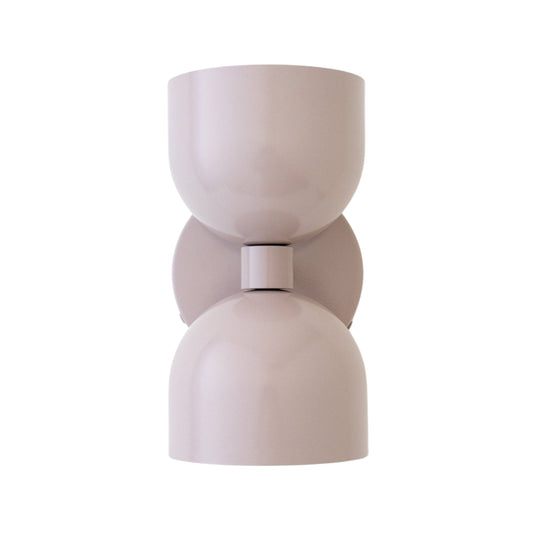 Mid Century Modern Lilac Brass Wall Sconce – Handmade Double Shade Light