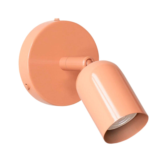 Peach Capsule Brass Wall Sconce – Mid Century Modern Vintage Wall Light Fixture