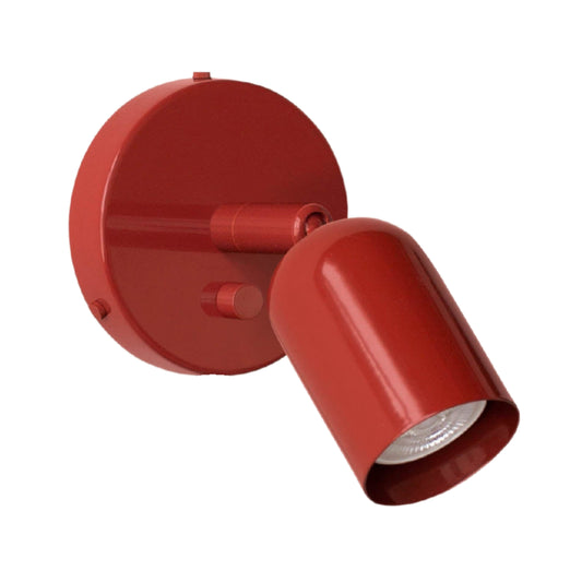 Red Capsule Brass Wall Sconce – Mid Century Modern Vintage Wall Light Fixture