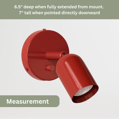 Red Capsule Brass Wall Sconce – Mid Century Modern Vintage Wall Light Fixture