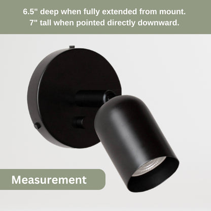 Black Capsule Brass Wall Sconce – Mid Century Modern Vintage Wall Light Fixture