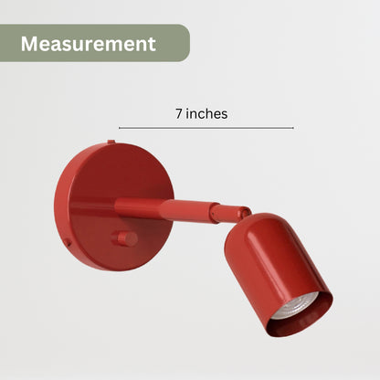 Red Capsule Brass Wall Sconce – Mid Century Modern Vintage Wall Light Fixture
