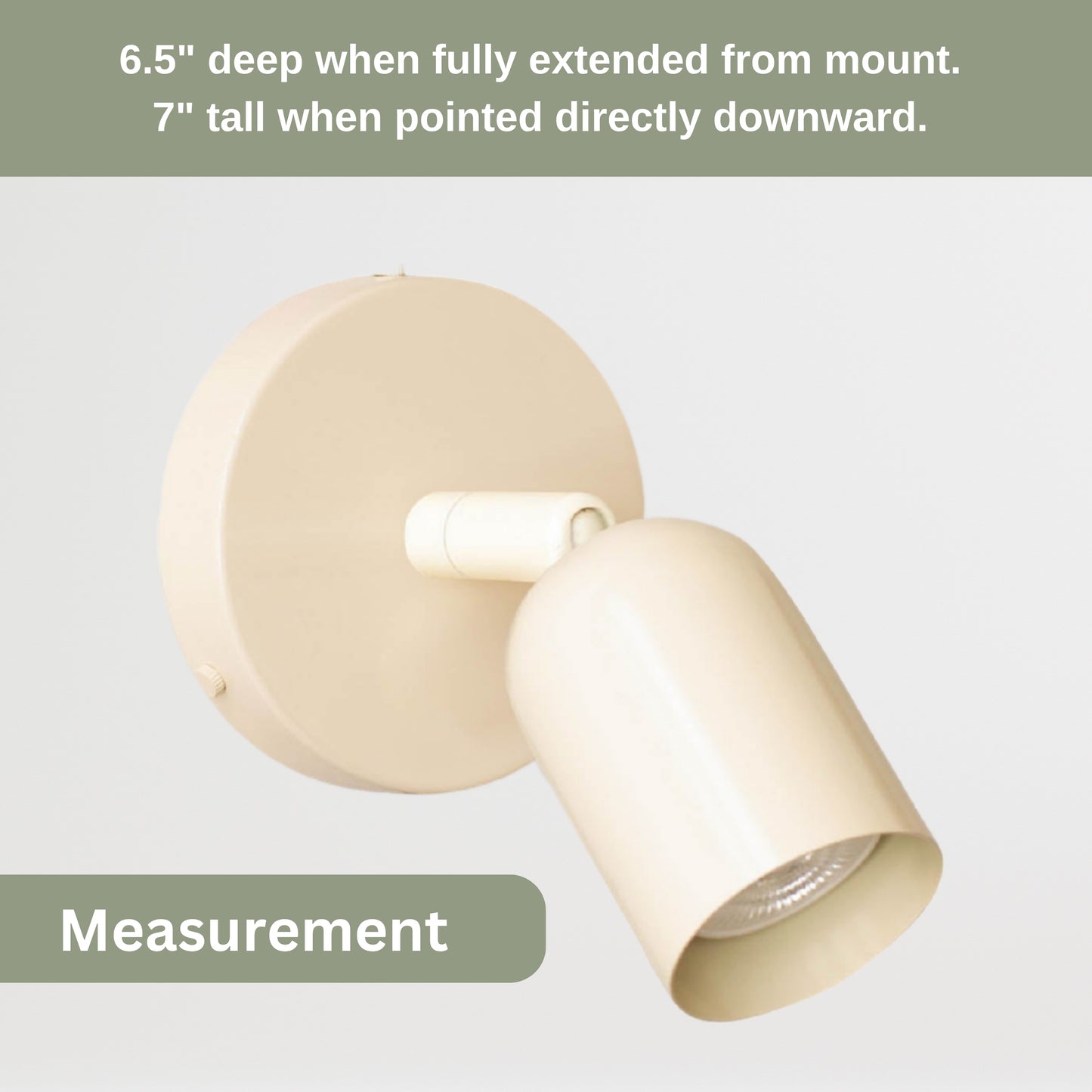 Cream Capsule Brass Wall Sconce – Mid Century Modern Vintage Wall Light Fixture