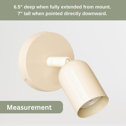 Cream Capsule Brass Wall Sconce – Mid Century Modern Vintage Wall Light Fixture