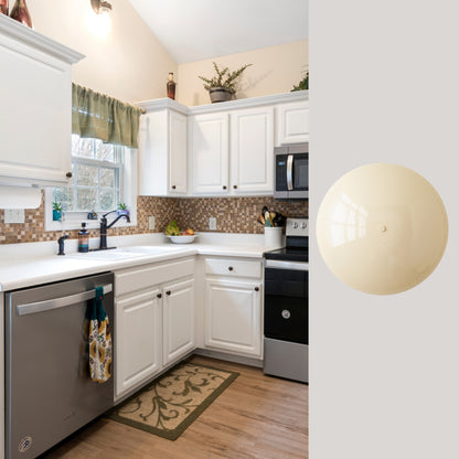 White Brass Dome Wall Sconce – Mid-Century Modern Hardwired Light