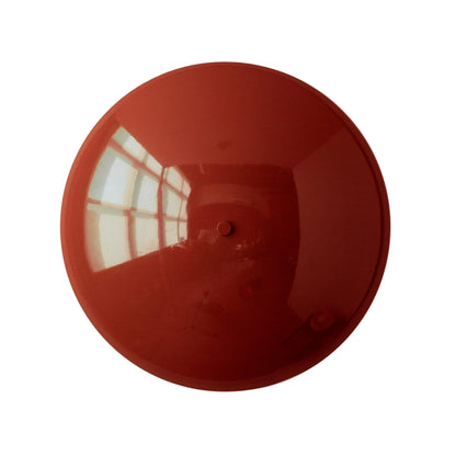 Red Brass Dome Wall Sconce – Mid-Century Modern Hardwired Light