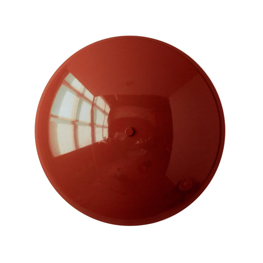 Red Brass Dome Wall Sconce – Mid-Century Modern Hardwired Light