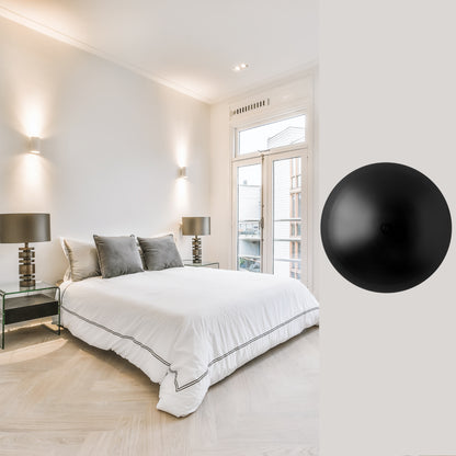 Black Brass Dome Wall Sconce – Mid-Century Modern Hardwired Light