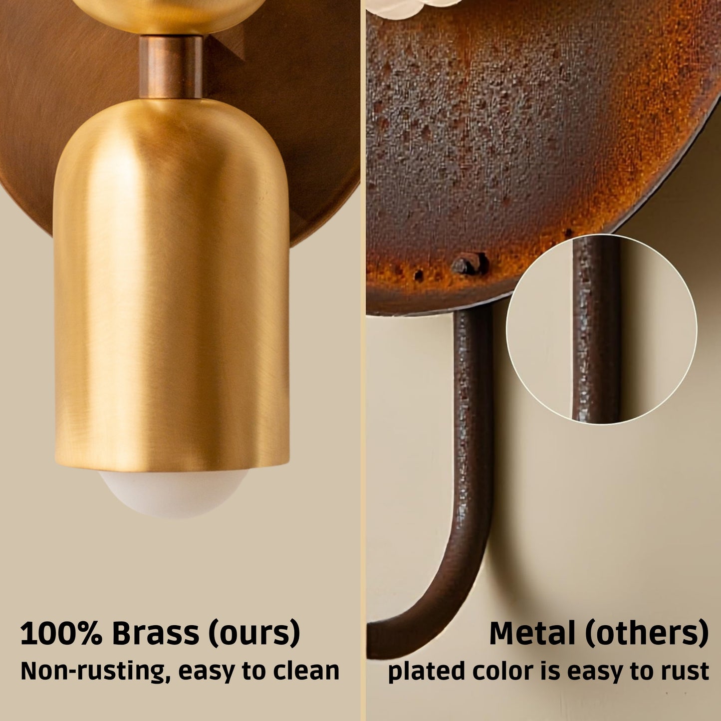 Polish & Antique Up & Down Brass Wall Sconce – Mid-Century Modern Light Fixture