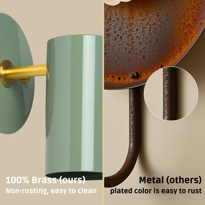 Modern Brass Wall Sconce – Mid Century Light Fixture for Bedroom & Living Room