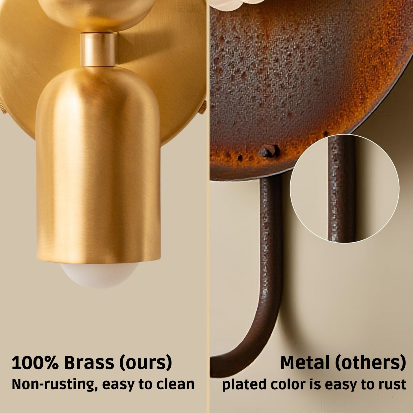 Polish Up & Down Brass Wall Sconce – Mid-Century Modern Light Fixture