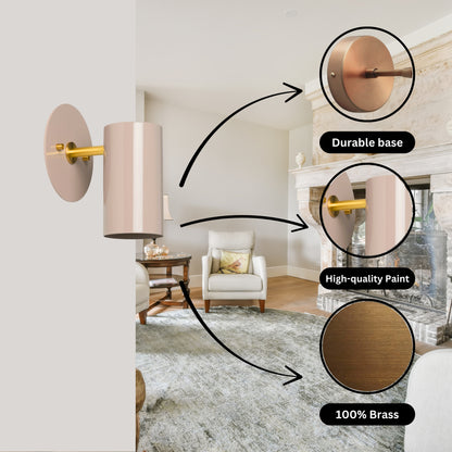 Modern Brass Wall Sconce – Mid Century Light Fixture for Bedroom & Living Room