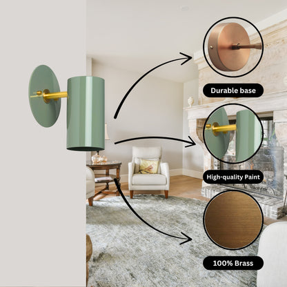 Modern Brass Wall Sconce – Mid Century Light Fixture for Bedroom & Living Room