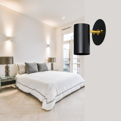 Modern Brass Wall Sconce – Mid Century Light Fixture for Bedroom & Living Room