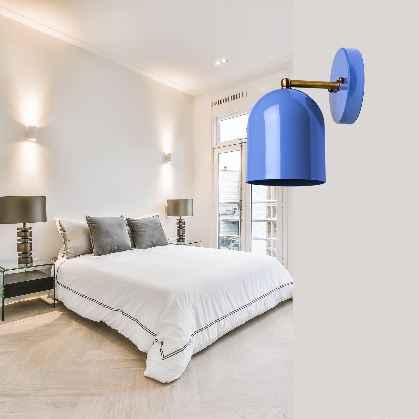 Modern Brass Wall Sconce – Mid Century Light Fixture for Bedroom & Living Room