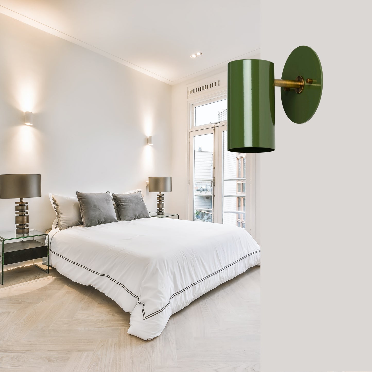 Modern Brass Wall Sconce – Mid Century Light Fixture for Bedroom & Living Room
