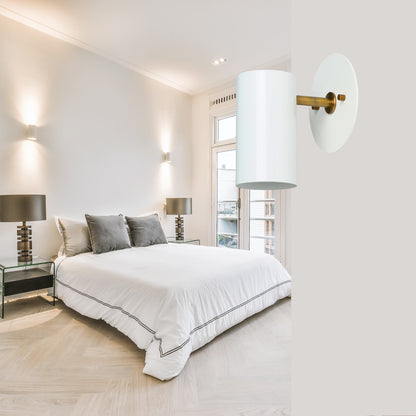 Modern Brass Wall Sconce – Mid Century Light Fixture for Bedroom & Living Room