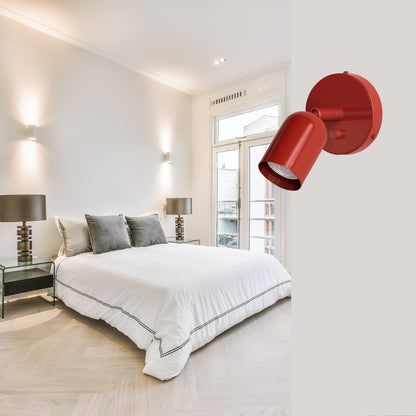 Red Capsule Brass Wall Sconce – Mid Century Modern Vintage Wall Light Fixture