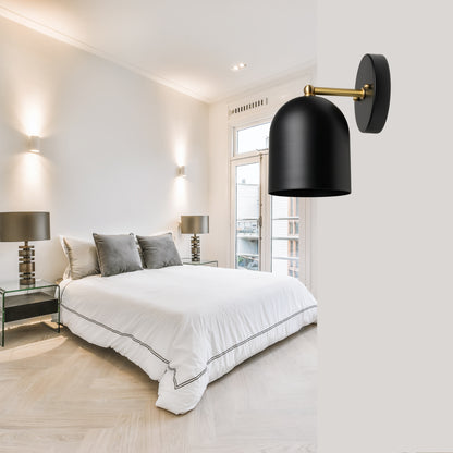 Modern Brass Wall Sconce – Mid Century Light Fixture for Bedroom & Living Room