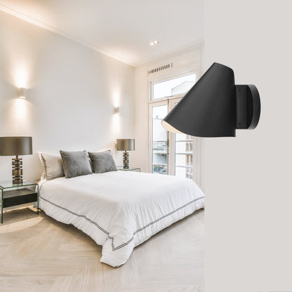 Modern Brass Wall Sconce – Handmade Mid Century Cone Shade Light Fixture
