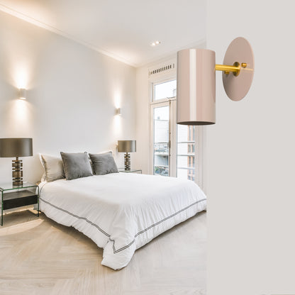 Modern Brass Wall Sconce – Mid Century Light Fixture for Bedroom & Living Room