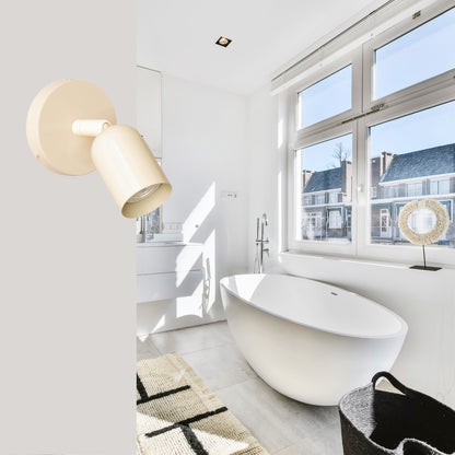 Cream Capsule Brass Wall Sconce – Mid Century Modern Vintage Wall Light Fixture