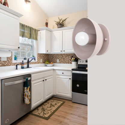 Lilac Brass Dome Wall Sconce – Modern Mid Century Wall Light Fixture