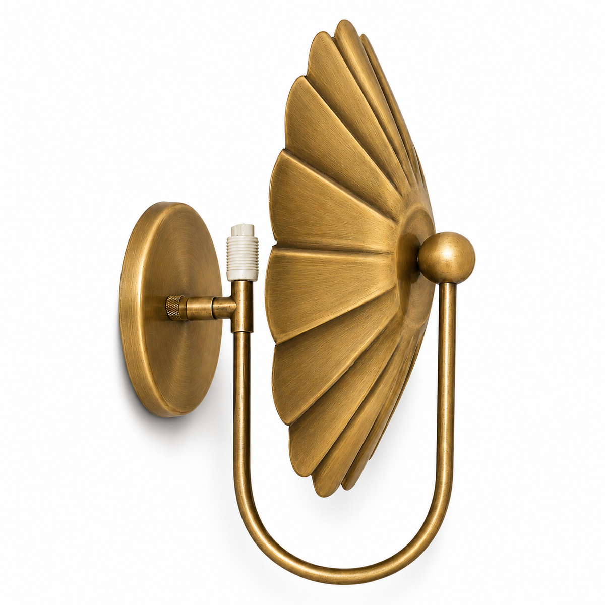 Mid century modern brass wall sconce