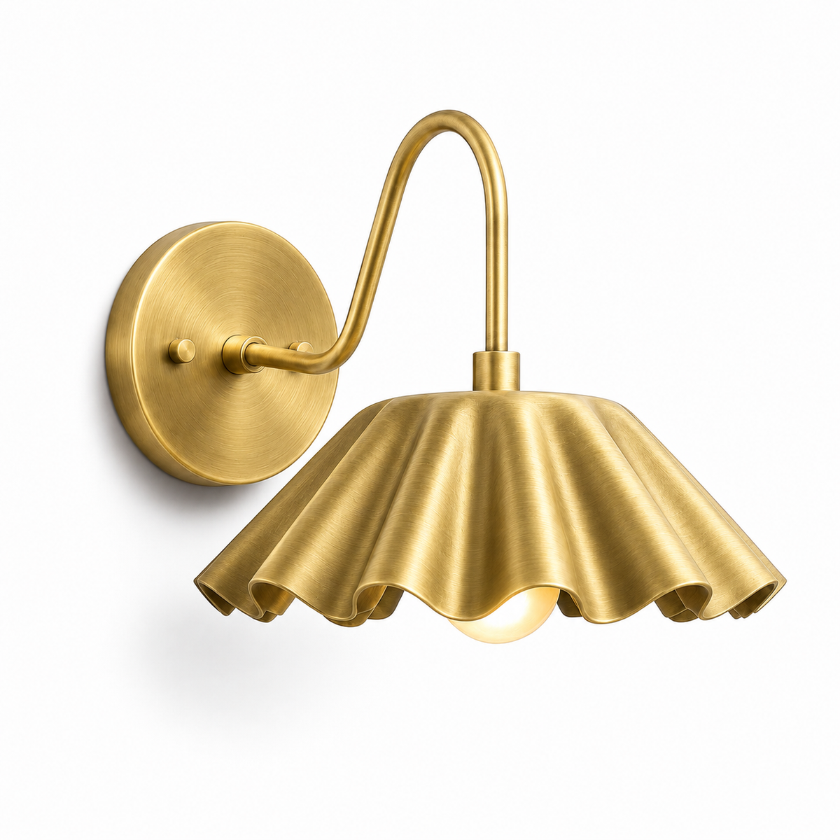 Modern brass wall sconce for living room