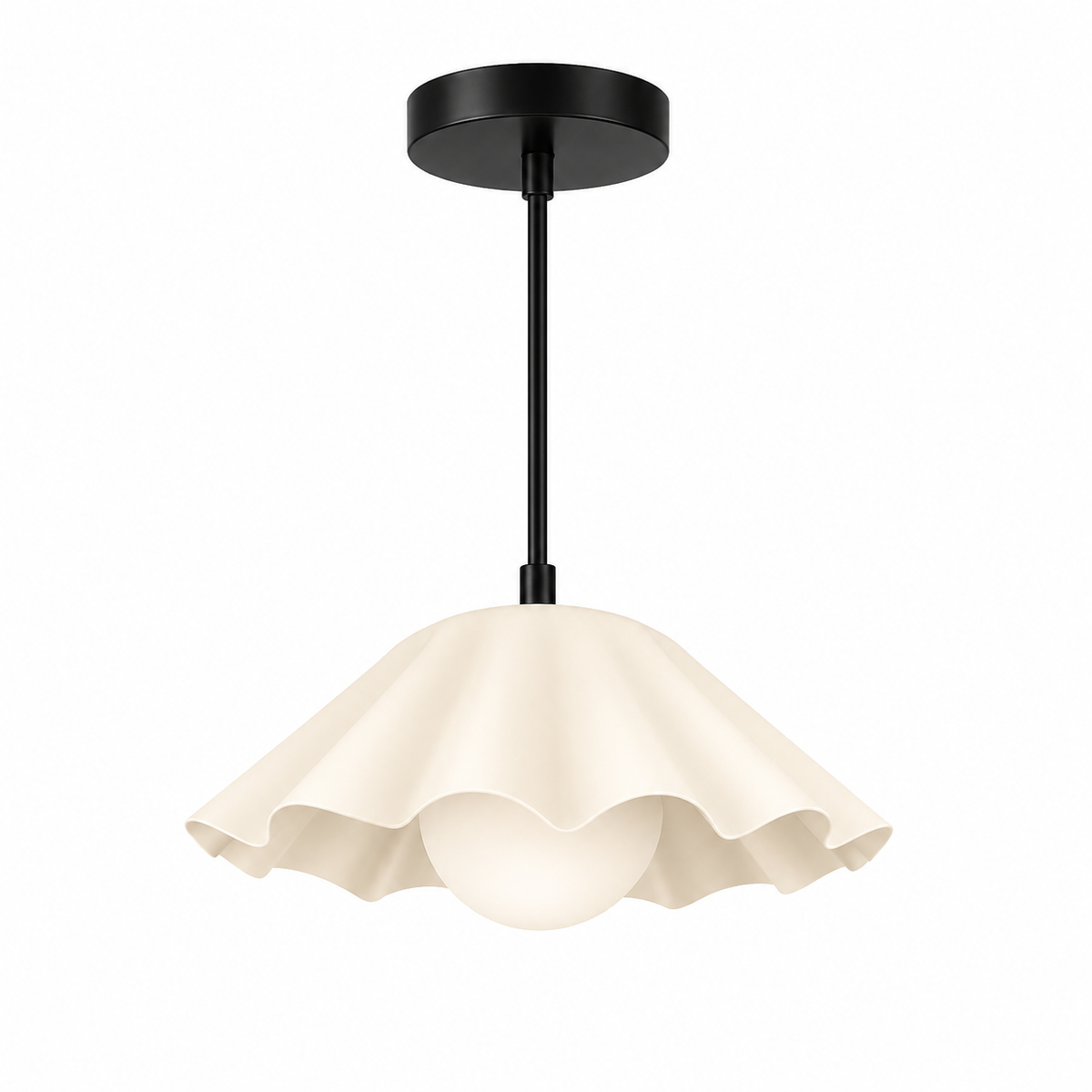 Modern brass pendant light fixture