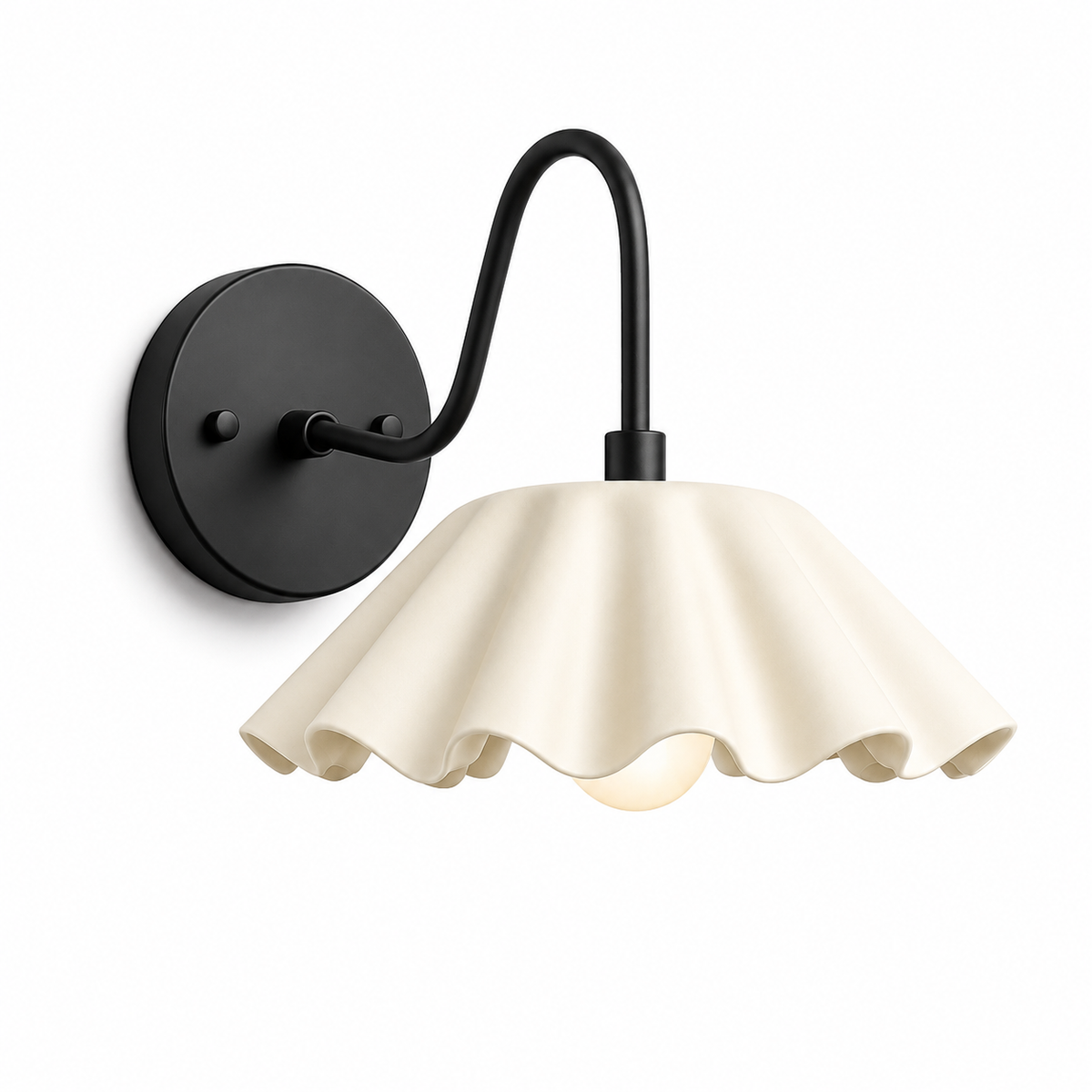 Polished brass decorative wall sconce
