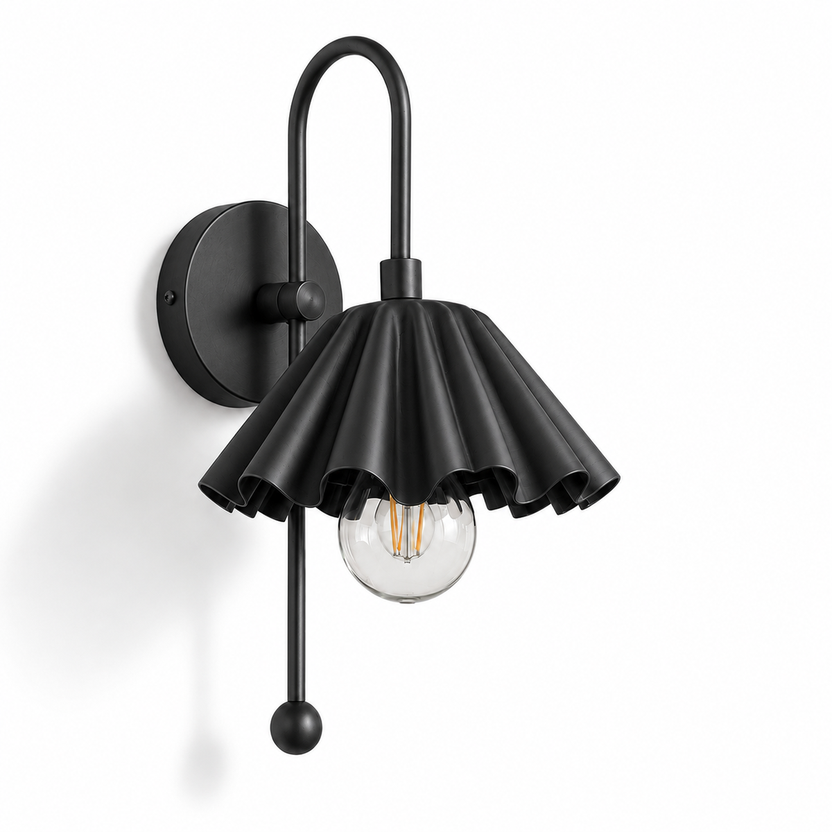 Tall brass wall light fixture for living room