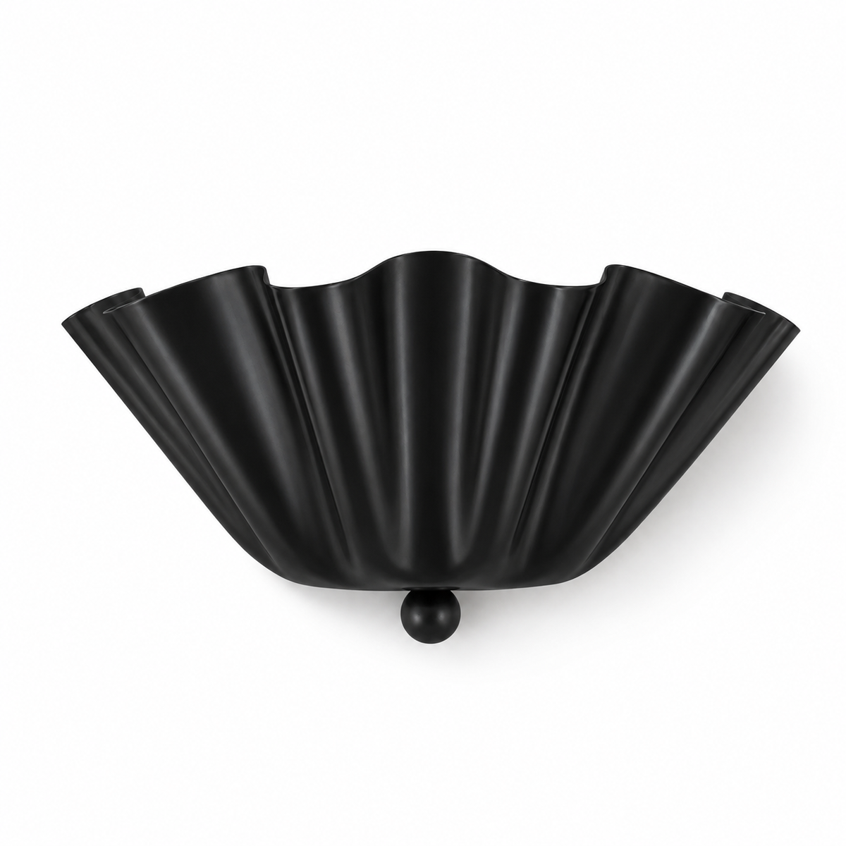 Sculptural brass wall light fixture